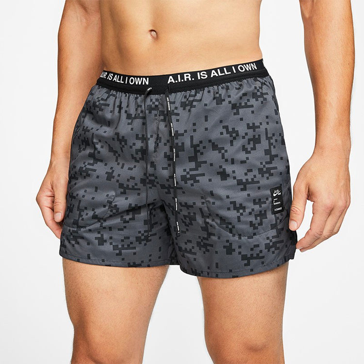 Nike Alphabet Pattern Loose Lacing Sports Shorts Black CJ5807-010