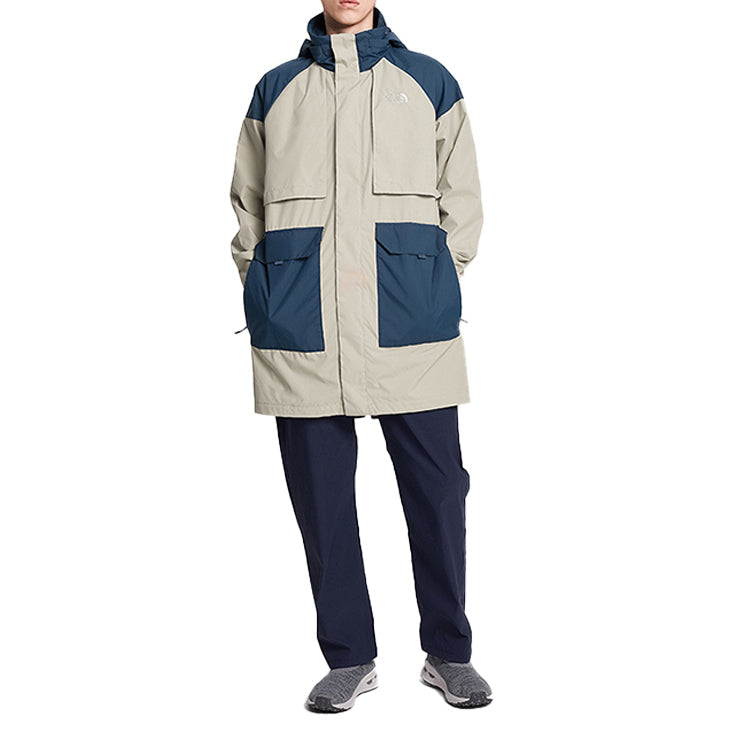 Men's THE NORTH FACE Outdoor Windproof Water Repellent mid-length Jacket Beige NF0A497H-PG2