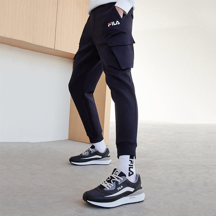 Yellow FILA Sports Loose Knit Cargo Pants Blue F11M118661F-NV