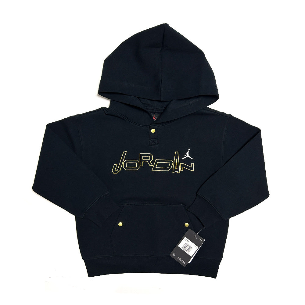 (GS) Air Jordan Take Flight Snap Cuff Pullover Hoodie 'Black' FZ1910-010