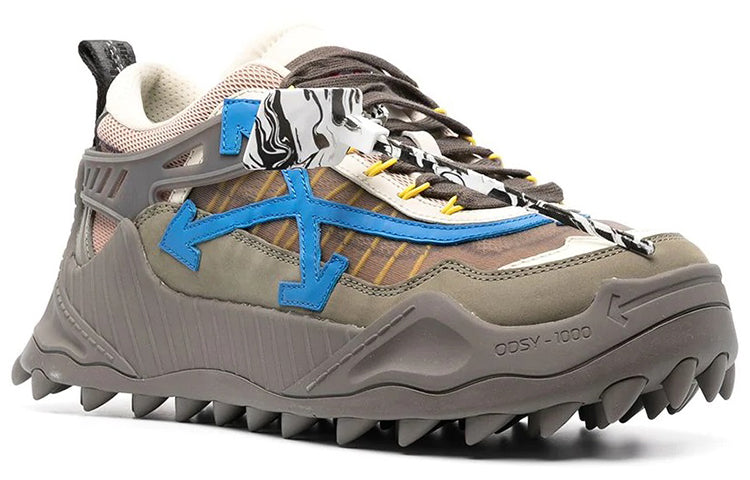Off-White Odsy-1000 Low-Top Running Shoes Brown OMIA139R21FAB0010945