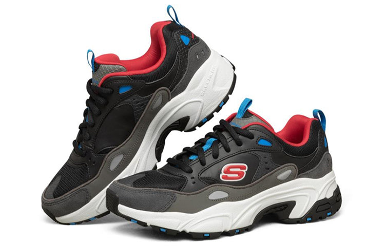 (WMNS) Skechers Stamina Sports Shoes Black/White/Red 88888383-BKMT