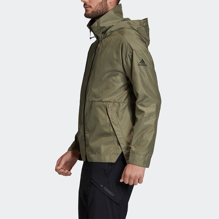 adidas hooded Sports Windproof Jacket Green FI0639