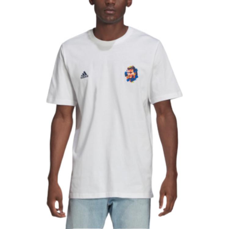 adidas Beckham Alphabet Numeric Printing Soccer/Football Athleisure Casual Sports Short Sleeve White HC4155