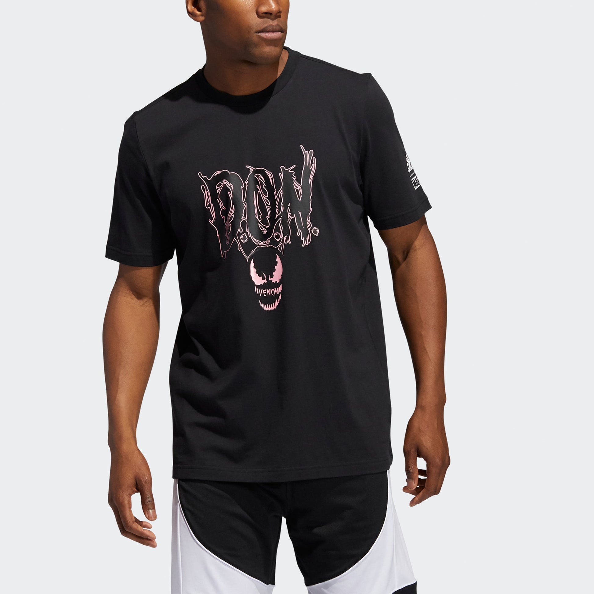 adidas Don Venom Tee Basketball Sports Short Sleeve Black GI8874