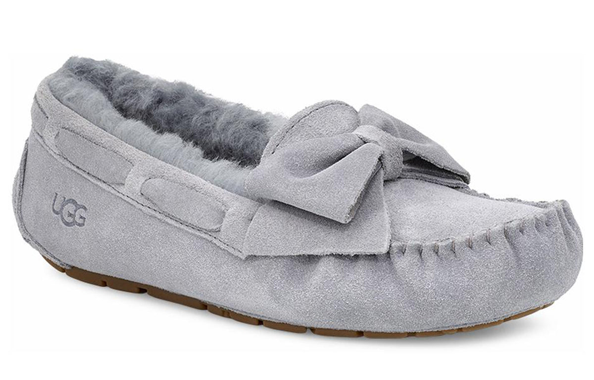 (WMNS) UGG Dakota Suede Bow Slipper 'Grey Geyser' 1106552-GYS