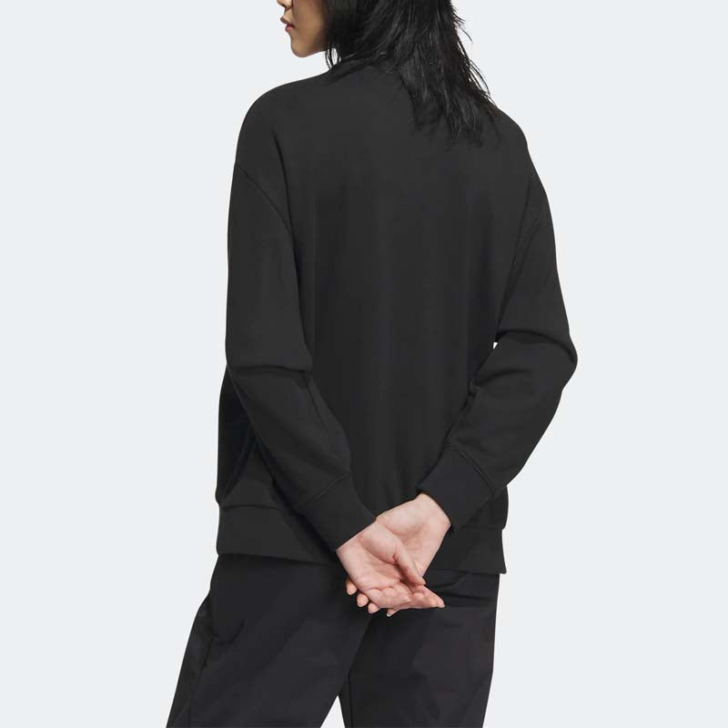 (WMNS) adidas Originals V-Day Crew Sweatshirts 'Black' IK8661