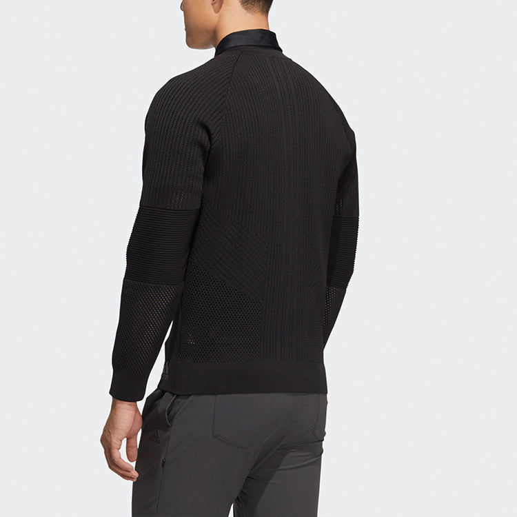 Men's adidas Golf Sports Pullover Long Sleeves Knitwear Black HB3597