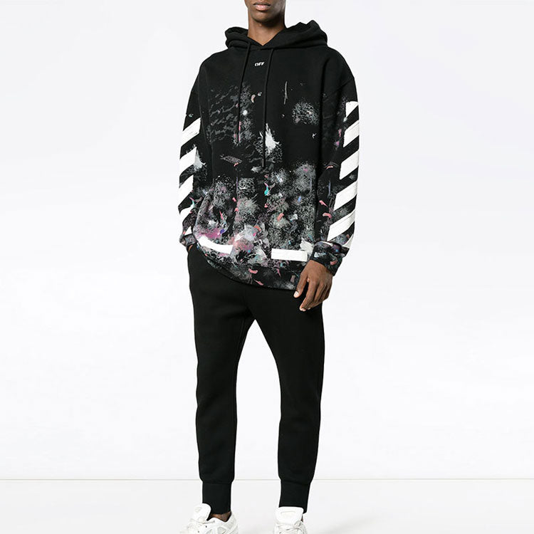 Off-White Mens Diagonal Stripes Logo Sweater OMBB009G20FLE0019901