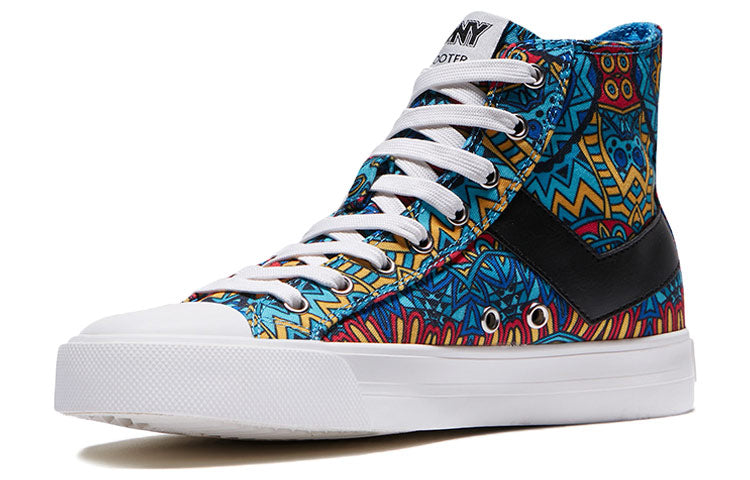 (WMNS) PONY Shooter High Canvas Shoes Black Label Multicolor 01W1SH08MO