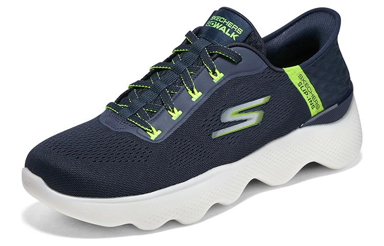 Skechers Go Walk Massage Fit 'Navy Lime' 216410-NVLM