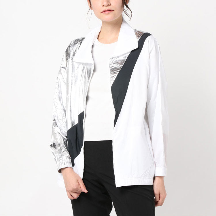 (WMNS) Nike Swoosh Jacket Woven Cb Gel Large Multicolor Splicing White CQ8023-101