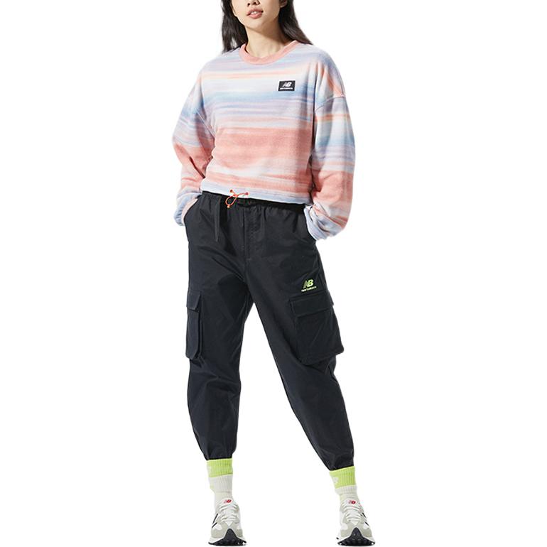 (WMNS) New Balance AT Printed Fleece Crew Asia Sizing 'White Multi' WT21523-WM