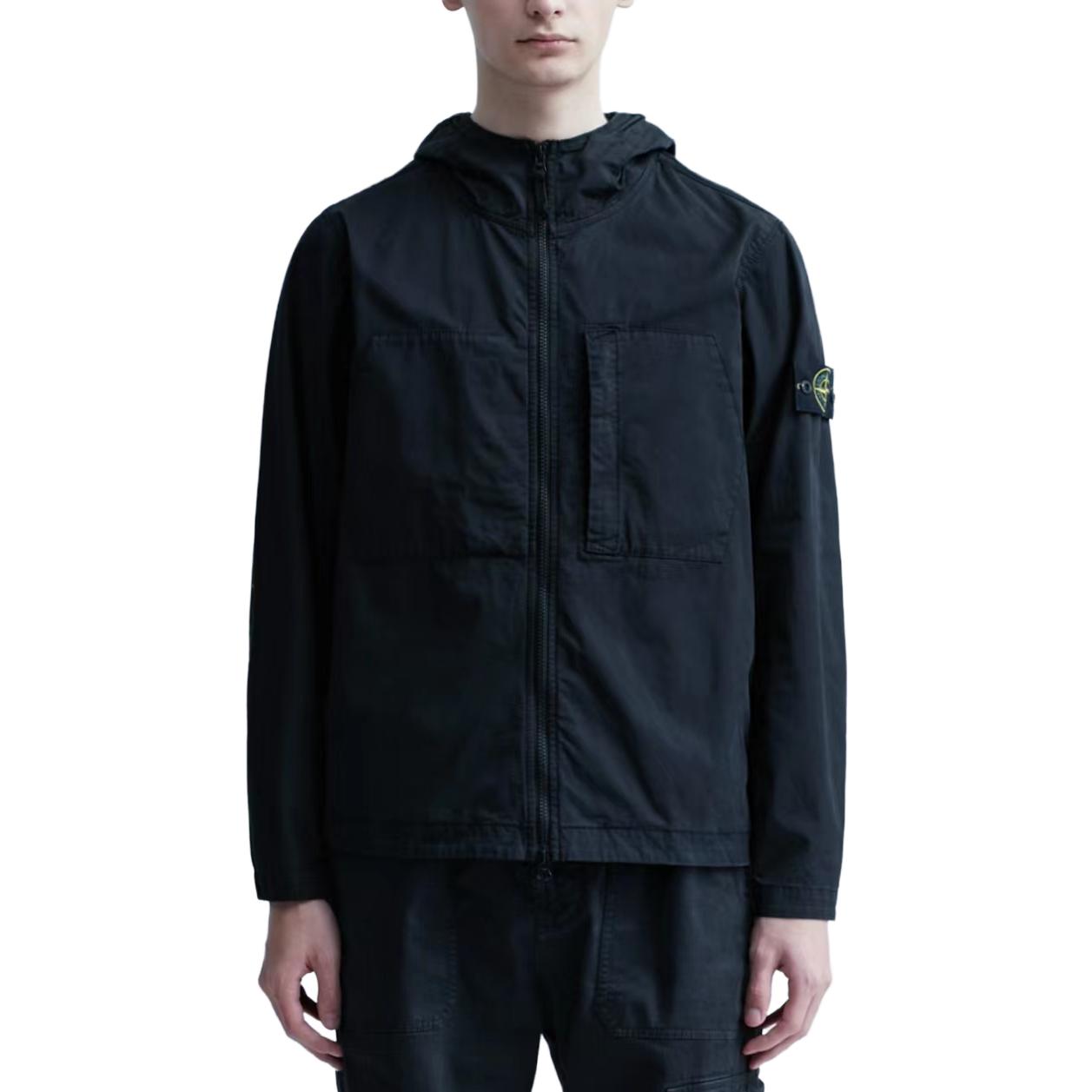 STONE ISLAND Supima Cotton Twill Stretch Hooded Jacket 'Navy' 781543310-V0020