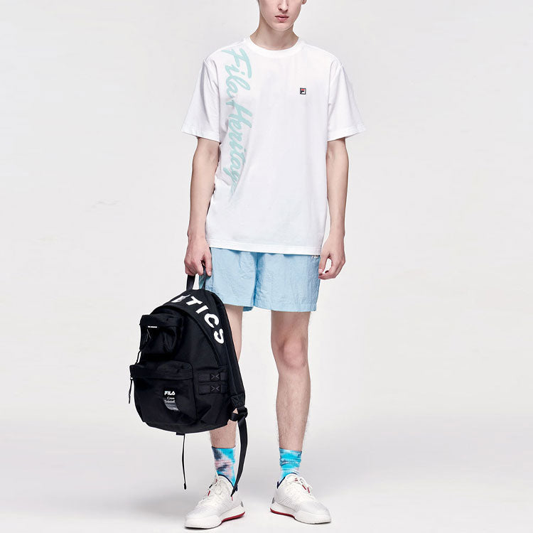 FILA Alphabet Printing Knit Short Sleeve White A51M123104F-WT