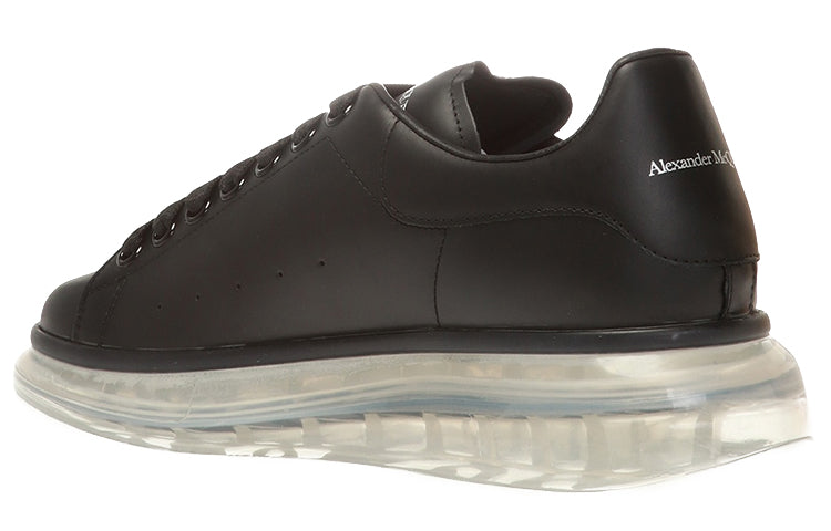 (WMNS) Alexander McQueen Oversized Sneaker 'Black Clear Sole' 611698WHX981070