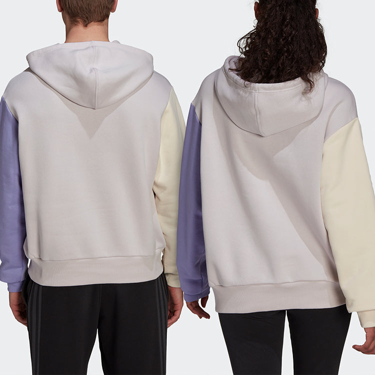 adidas U Fl Hd Casual Sports Colorblock hooded Long Sleeves Couple Style Purple HU0414