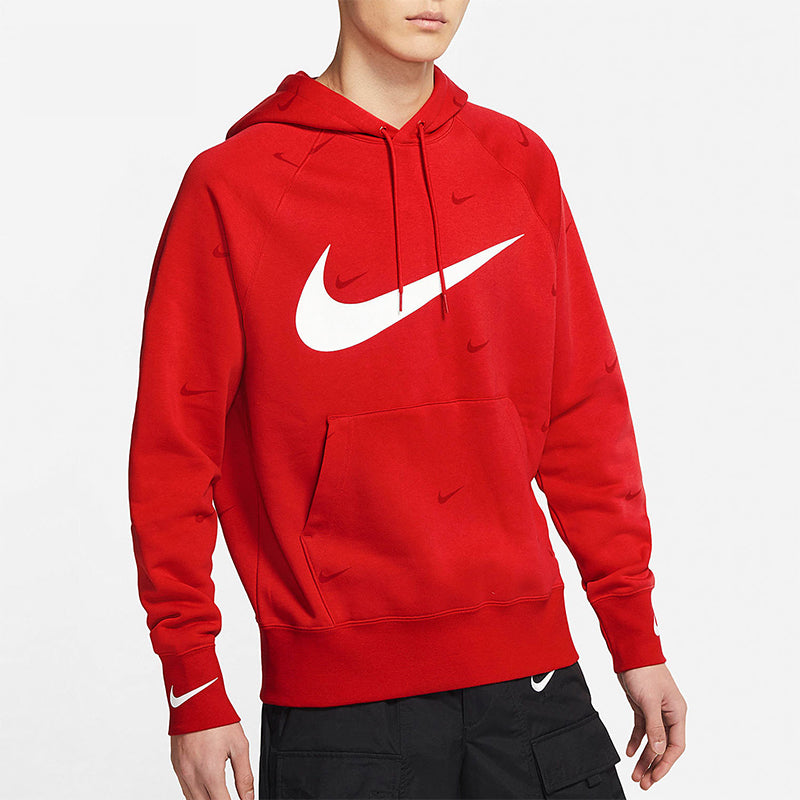 Nike Athleisure Casual Sports hooded Fleece Lined Red DA0111-657