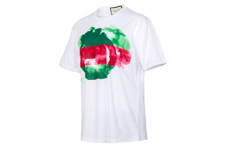 Gucci Print With Round Neck And Short Sleeves Unisex White 363350-X8980-9060