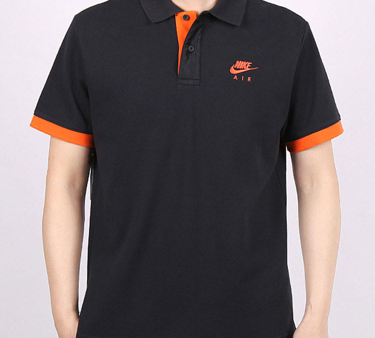 Nike Sportswear lapel Short Sleeve Polo Shirt Black CW5248-010