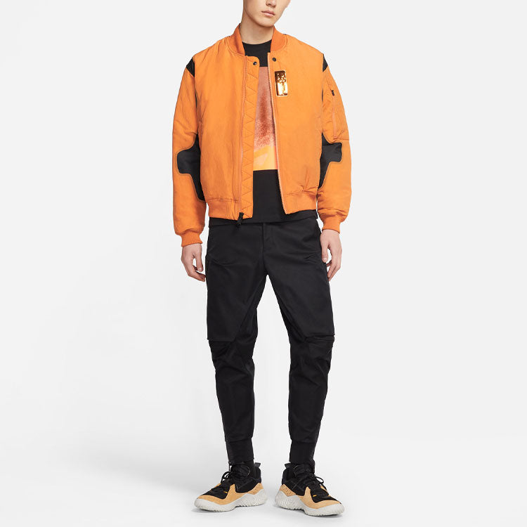 Air Jordan 23 Engineered Numeric Pattern Baseball Collar Long Sleeves Jacket Orange CV2787-875
