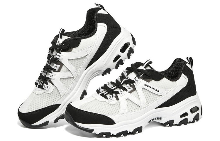 (WMNS) Skechers DLites 'Black White' 896079-WBK