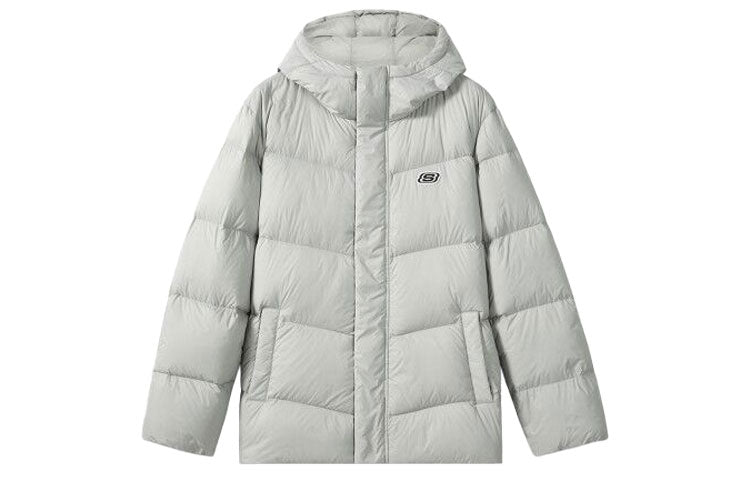Skechers Colorful Casual Series Solid Logo Hooded Down Jacket 'Multi-Color' L422U072
