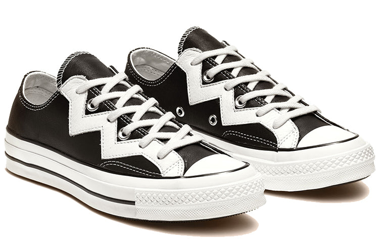 (WMNS) Converse Chuck 1970s Mission-V Low Top White Jagged Stripe 'Black White' 565368C
