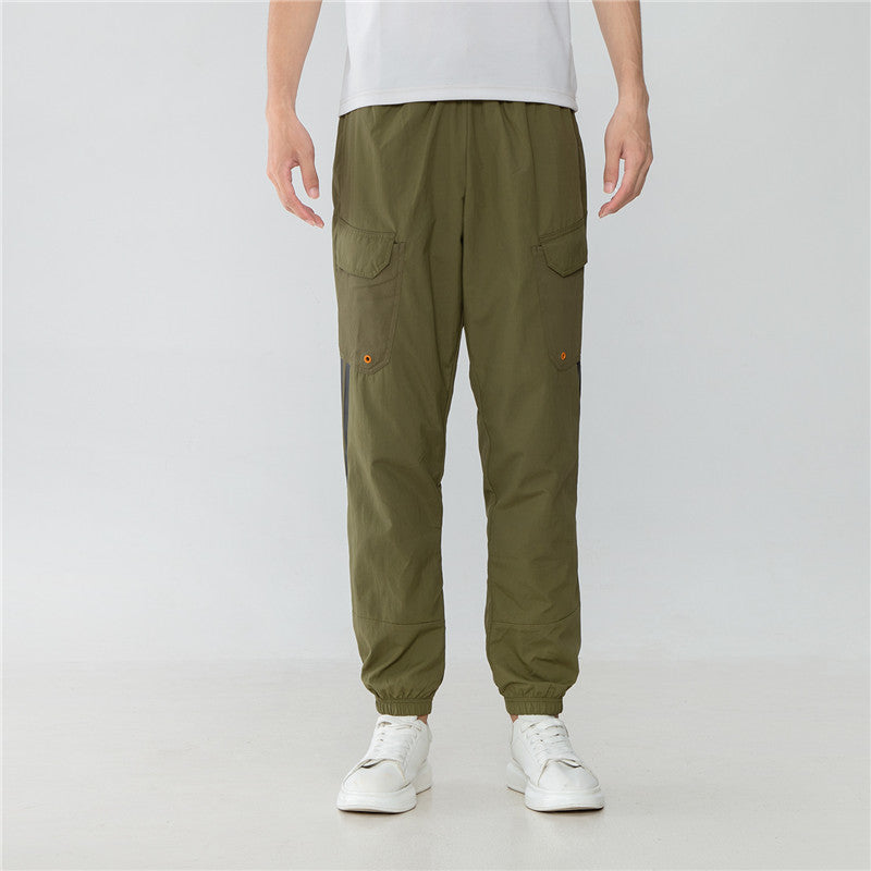 Men's adidas Side Pocket Bundle Feet Sports Pants/Trousers/Joggers Military Green H65368