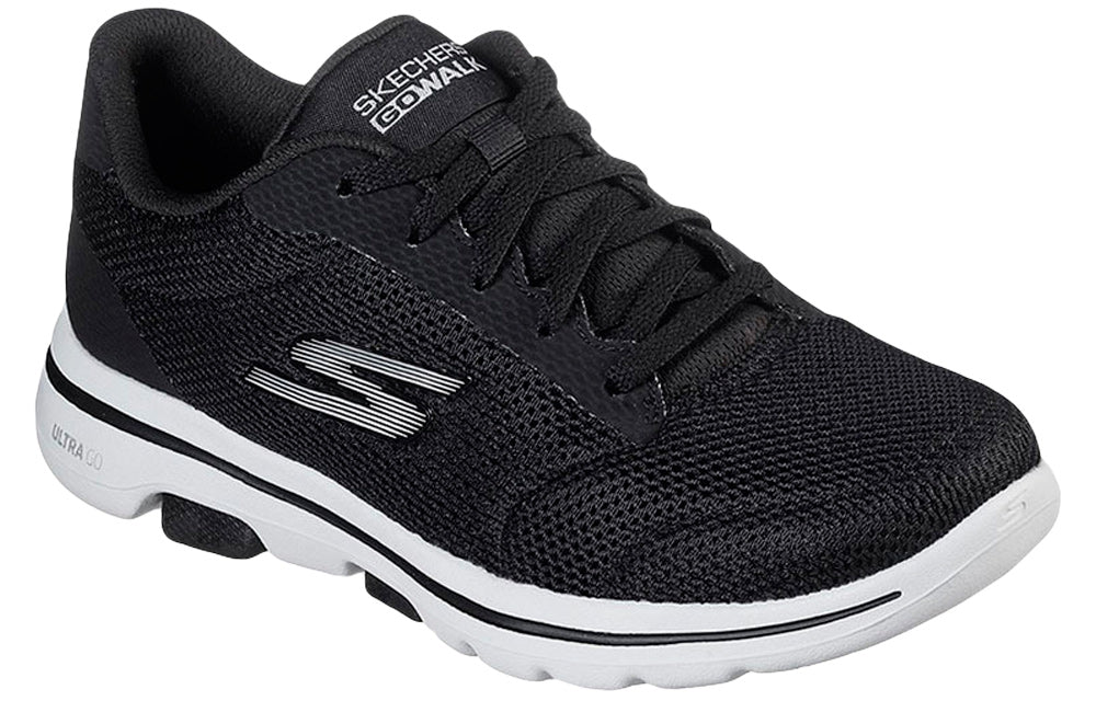 (WMNS) Skechers Go Walk Cushioning Lightweight Casual Sports Shoe Black 15902-BKW