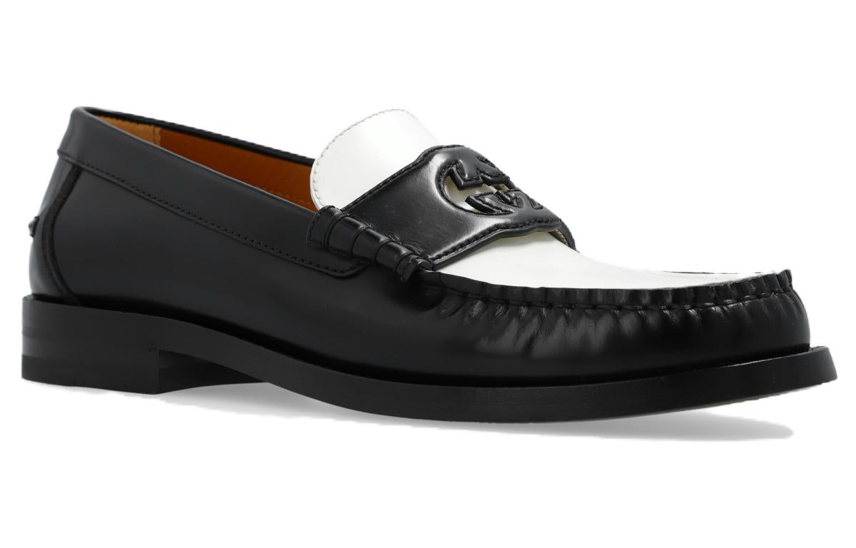 (WMNS) Gucci Interlocking G Loafer 'Black White Leather' 738676-AABXZ-1045