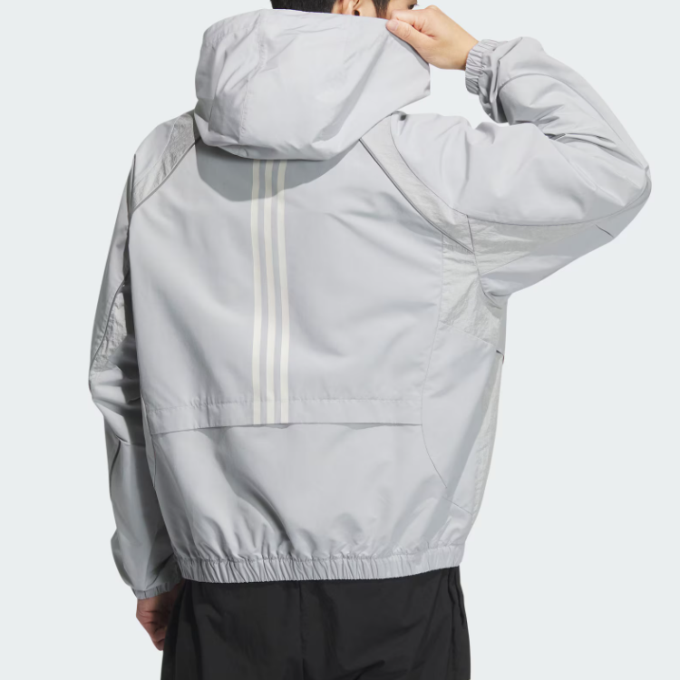 adidas FUSTL WOVEN logo Jacket Asia Sizing 'Grey' JI8736
