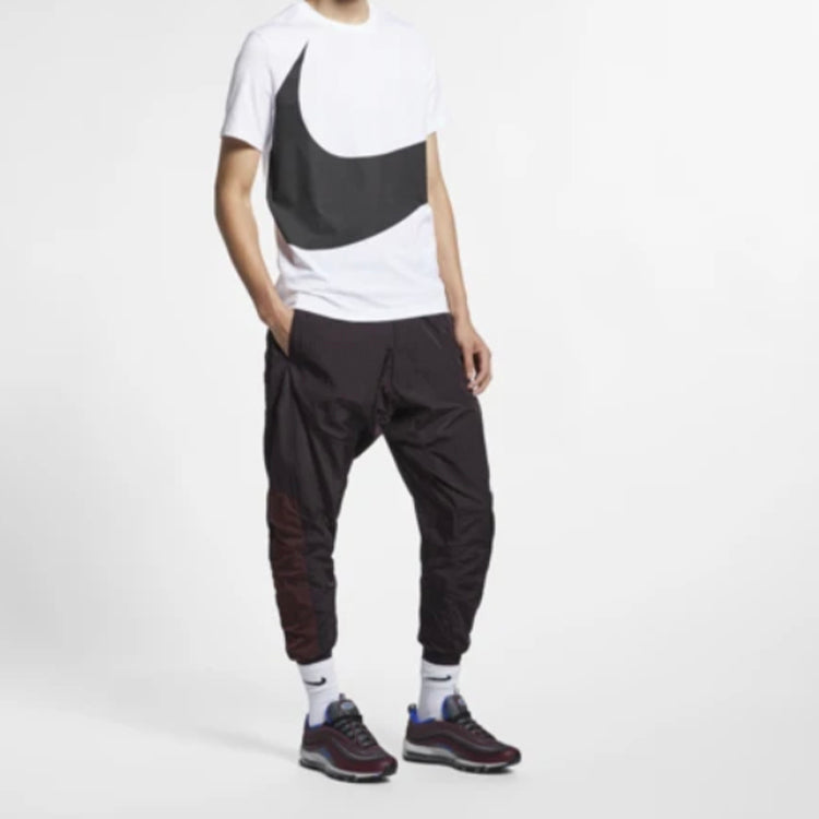 Nike Sportswear Big Swoosh Tee Large Casual Sports Short Sleeve White AR5192-103