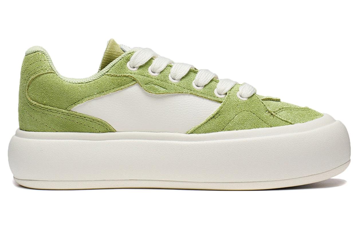 (WMNS) Li-Ning Platform Skate Shoes 'Green White' AZGT026-2