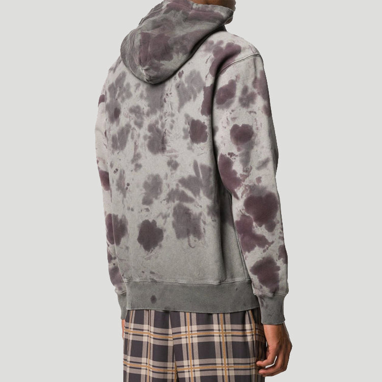 Men's Stussy Embroidered Logo hooded Long Sleeves Gray 118375