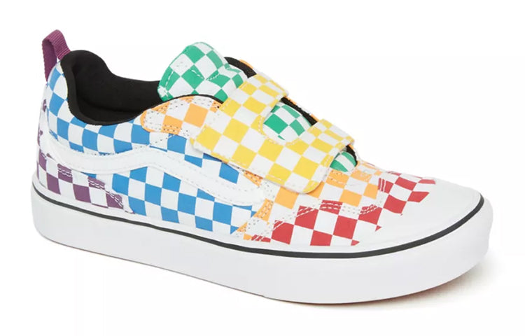 Vans Checkerboard ComfyCush New Skool V Youth Multi-Color Checkboard VN0A4UH9VLV
