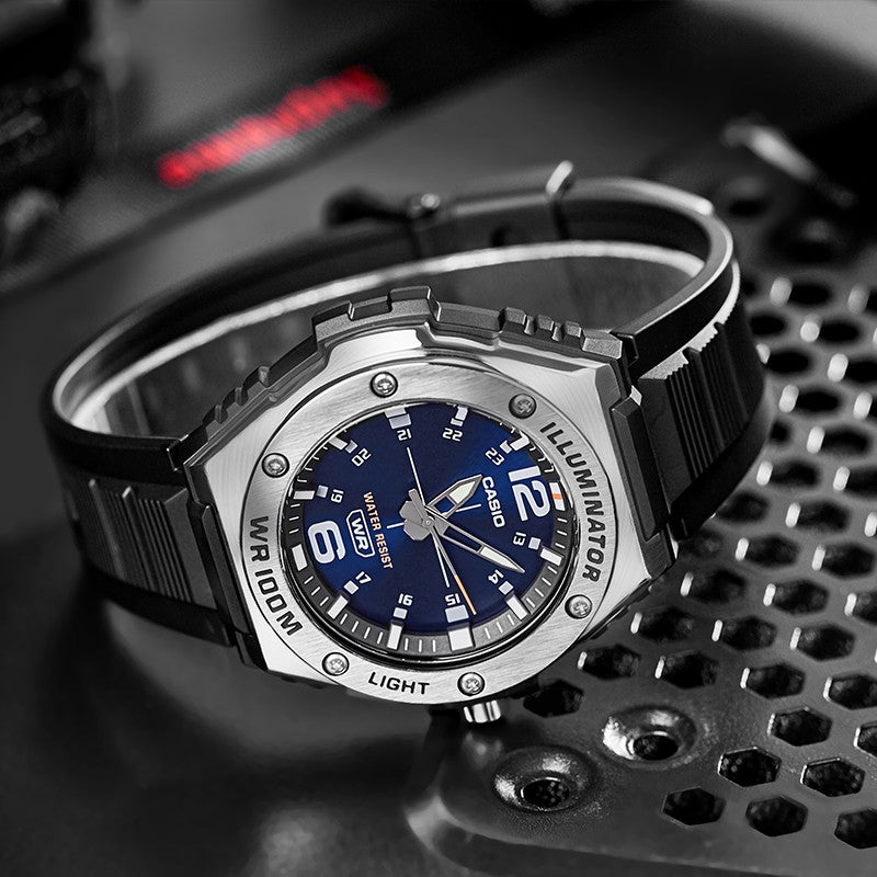 CASIO Quartz Analog Watch 'Silver Navy' MWA-100H-2A