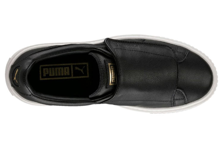 (WMNS) PUMA Basket Platform Big Strap 'Black' 364123-01