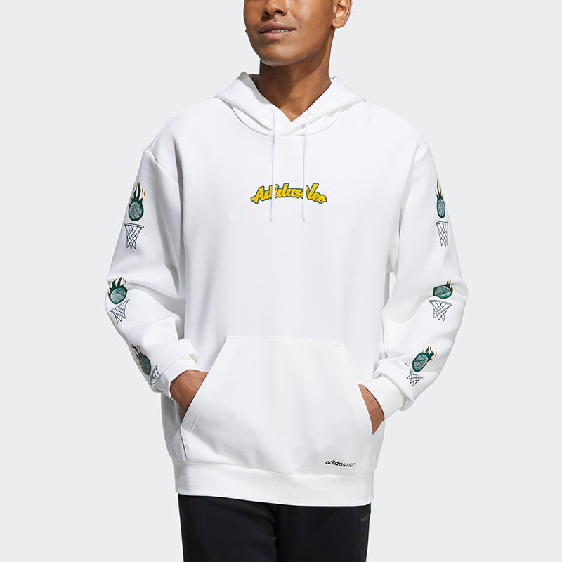 adidas neo Basketball Printing Loose Sports White GT0251