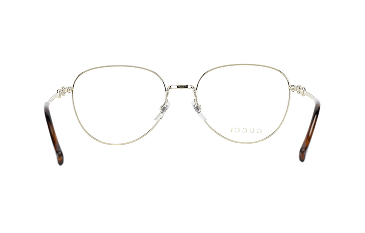 (WMNS) Gucci Horsebit Series Metallic Optical Glasses Frame Gold Color GG0880O-006