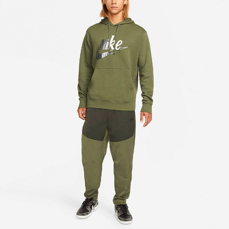 Nike Sportswear Sport Logo Printing Pullover Sports 'Olive Green' DD5011-326