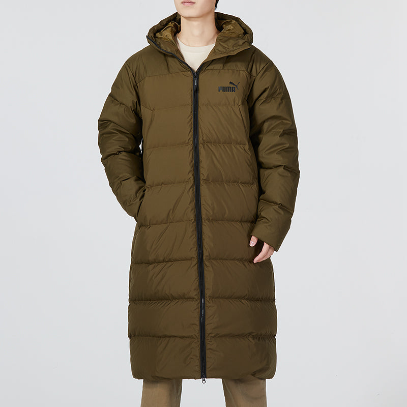 PUMA Hooded Down Coat Jacket 'Brown' 672435-62