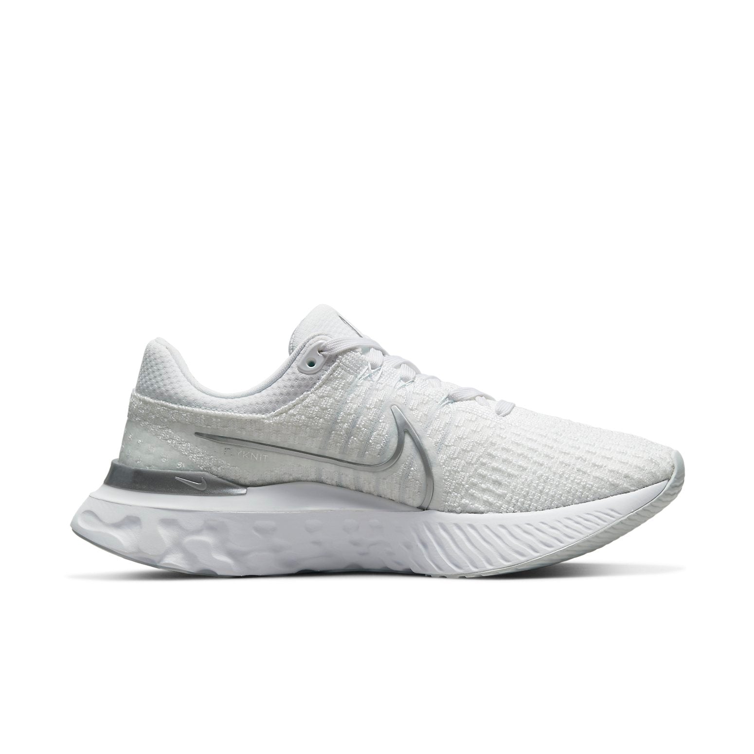 (WMNS) Nike React Infinity Run Flyknit 3 'White Metallic Silver' DD3024-101