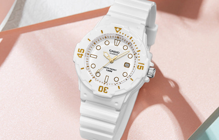 CASIO Waterproof Sports White Analog LRW-200H-7E2