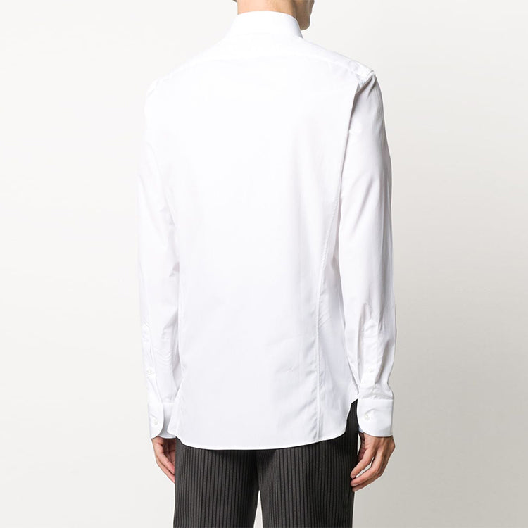Gucci Button Sleeve Minimalistic Solid Color Slim Fit Long Sleeves Shirt White 625884-Z3854-9000