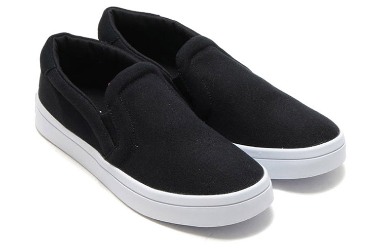 (WMNS) adidas originals Courtvantage Slip On Black/White S75171
