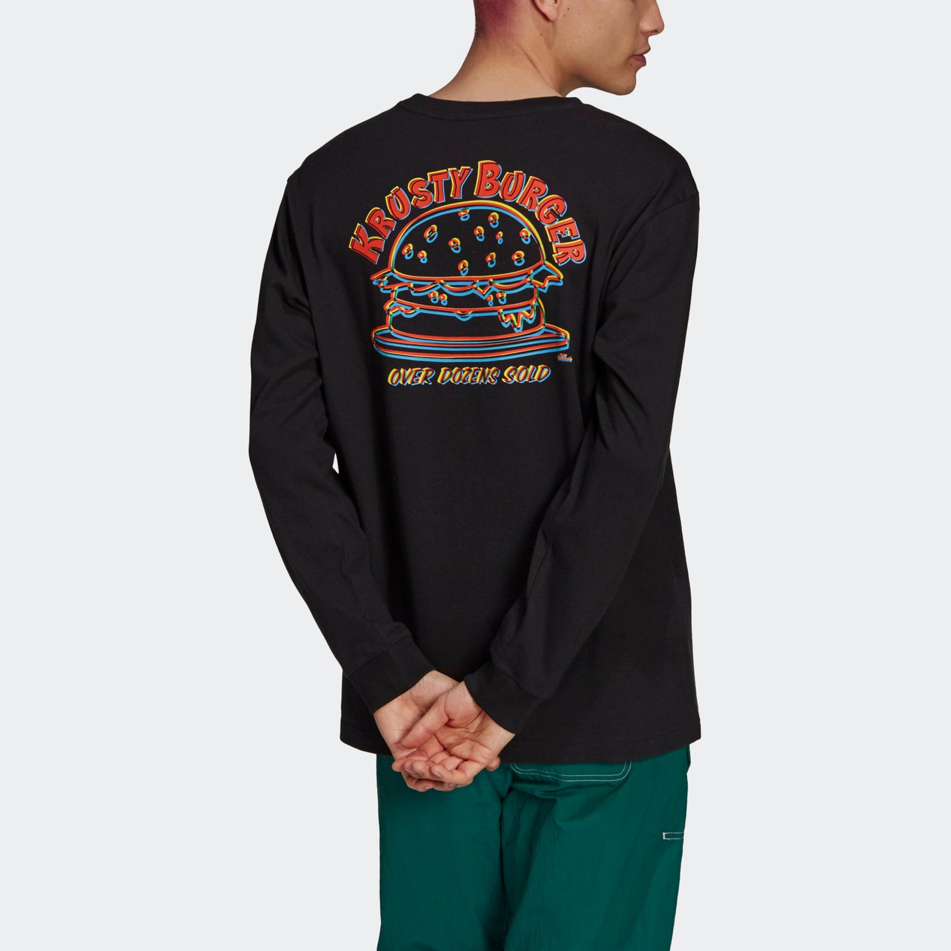 adidas originals Smps Kb Ls Tee Printing Sports Long Sleeves Black HA5819