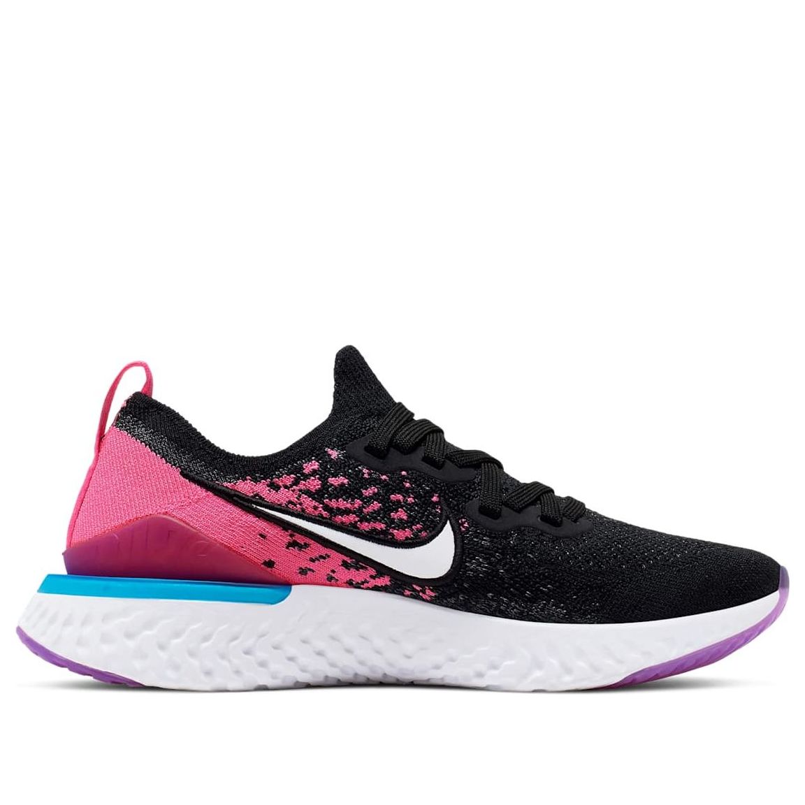 (GS) Nike Epic React Flyknit 2 'Black Pink Blast' AQ3243-016