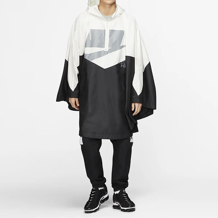 Nike Shield Sportswear Windrunner Poncho Jacket 'White Black' CJ5059-133