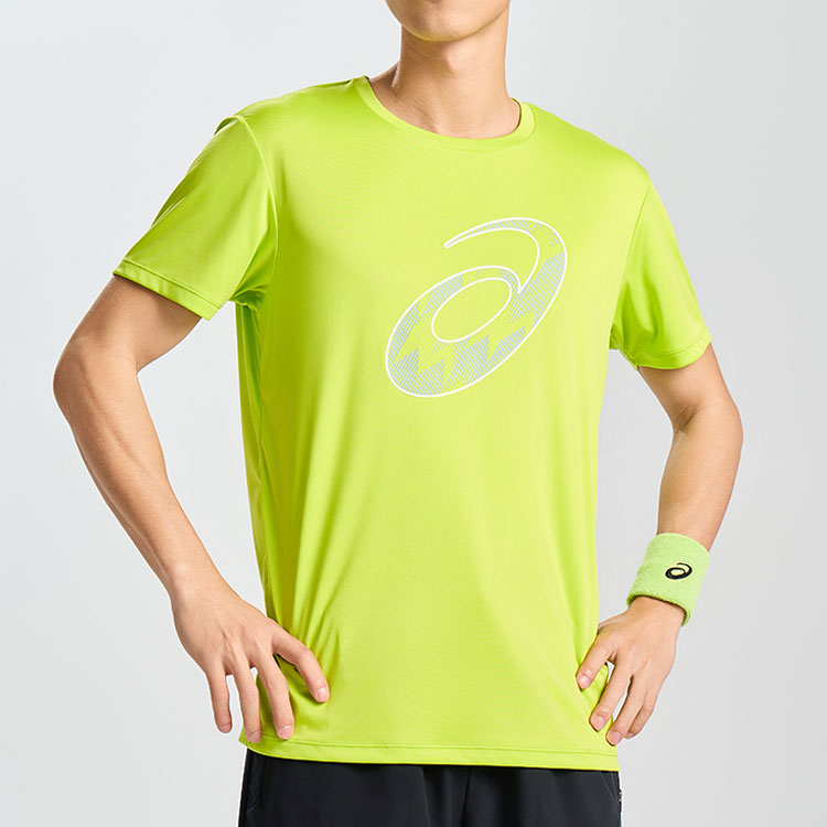 ASICS Short Sleeve Running Top 'Lime Zest' 2011D076-300